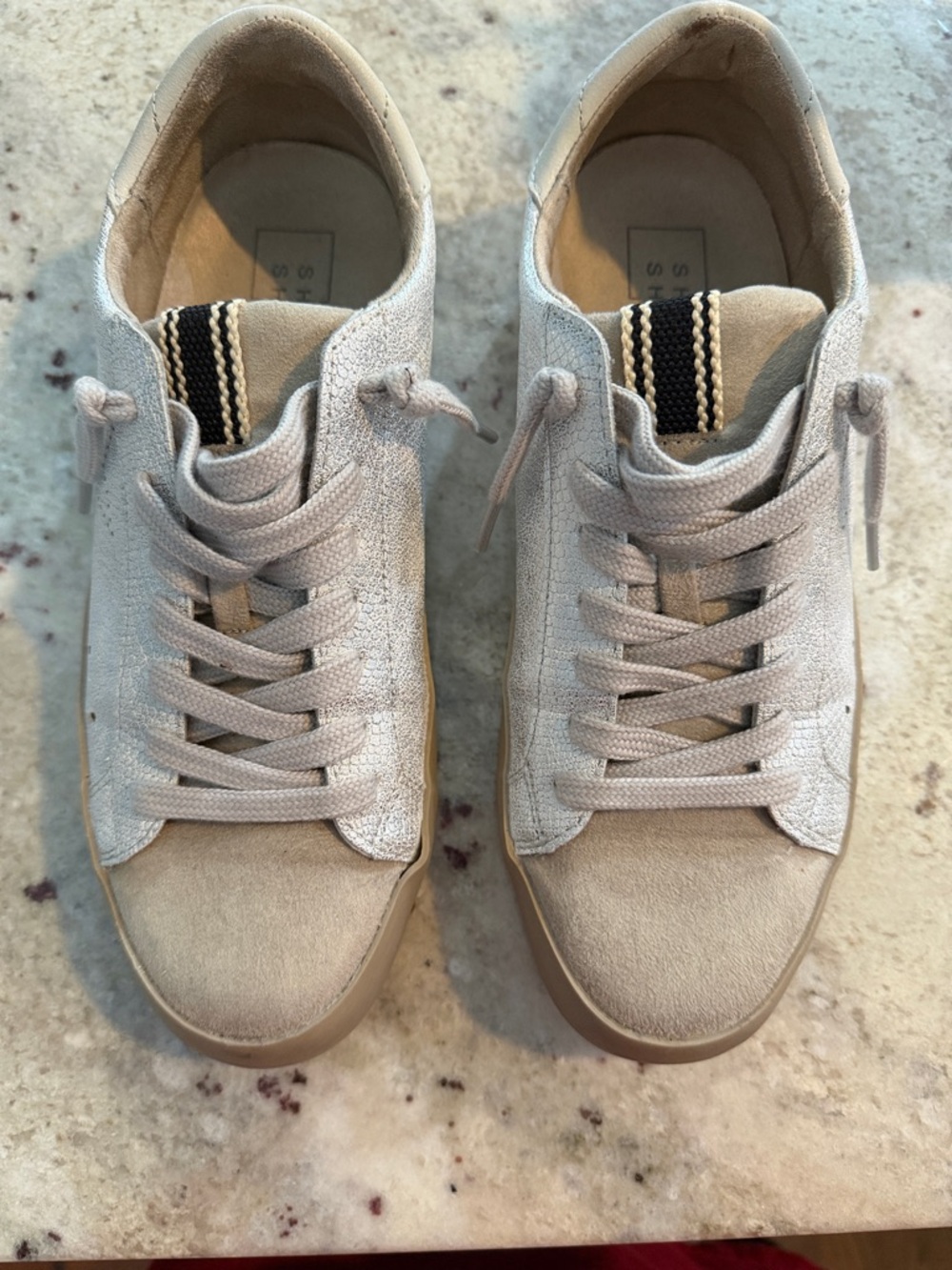 ShuShop Beige and Tan Women's Sneakers